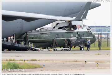 2025-06-19 Amsterdam - USAF C-17 Arrival transport VH-3D